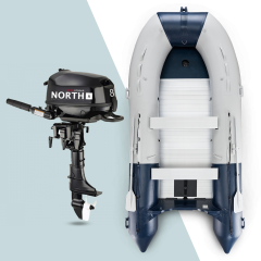 360 cm NOARD Bateau pneumatique avec moteur 8 CV North Motors (F8S)