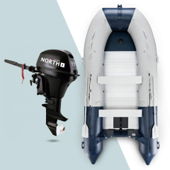 360 cm NOARD Bateau pneumatique avec moteur 9.9 CV North Motors (F99S)