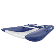 Bateau pneumatiqueNoard  de 4,30 mètres avec plancher gonflable (bleu/gris)